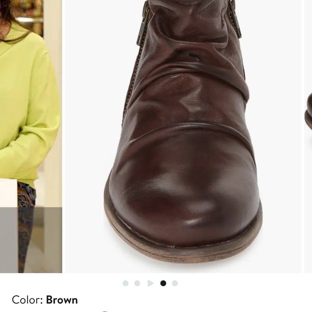 Miz Mooz Luna Rich Brown Ankle Booties - Picture 3 of 9